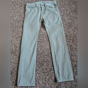Diesel Thavar Soft Green Slim Skinny Cotton Pants 27W 29L